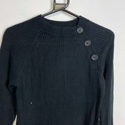 Black Lauren Ralph Lauren Knit Jumper Sweater Womens Medium