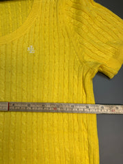 Yellow Ralph Lauren Knitted Short Sleeve Women's Small