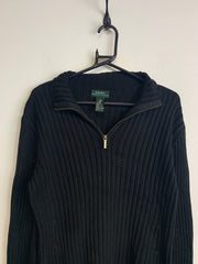 Black Ralph Lauren 1/4 Zip-up Jumper Women's Large