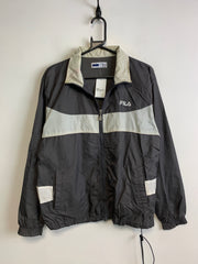 Grey and White Fila Windbreaker Men's Small