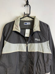 Grey and White Fila Windbreaker Men's Small