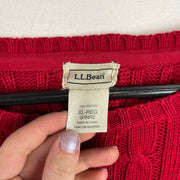 Red L.L.Bean Cable Knit Sweater Women's XL