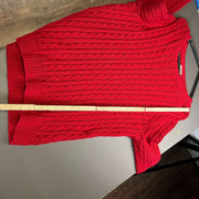 Red L.L.Bean Cable Knit Sweater Women's XL