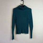 Dark Blue L.L.Bean Cable Knit Sweater Women's Small