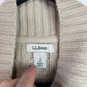 Khaki Green L.L.Bean Cable Knit Sweater Women's Small