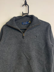 Grey Ralph Lauren 1/4 Zip-up Jumper Men's Large