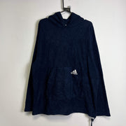 Vintage 90s Adidas Hoodie Fleece Large Navy