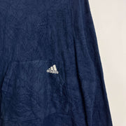 Vintage 90s Adidas Hoodie Fleece Large Navy