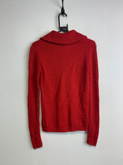 Red Tommy Hilfiger Chest Logo Cardigan Men's Small