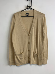 Beige Tommy Hilfiger Cardigan Jumper Women's XL