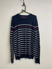 Navy Tommy Hilfiger Striped Jumper Men's XL