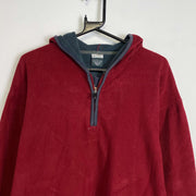 Vintage Red Nike Fleece Quarter Zip Pullover Jacket Womens Large