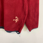 Vintage Red Nike Fleece Quarter Zip Pullover Jacket Womens Large