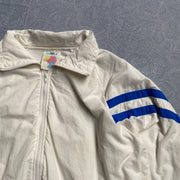 Vintage White Windbreaker Jacket men's Large