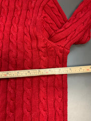 Red L.L. Bean 1/4 Zip-up Jumper Women's Medium