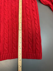 Red L.L. Bean 1/4 Zip-up Jumper Women's Medium