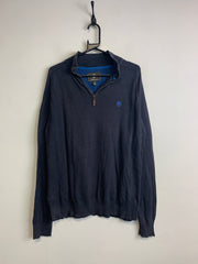 Navy Timberland 1/4 Zip-up Sweater Men's Large