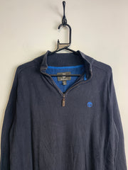 Navy Timberland 1/4 Zip-up Sweater Men's Large