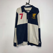 Navy White Jack Wills Rugby Shirt XL