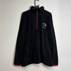 Black Vintage Disney Christmas Quarter Zip Fleece XL