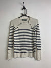 Cream Ralph Lauren Striped Knitwear Jumper Women's Small