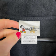 Black Vintage Disney Christmas Quarter Zip Fleece XL