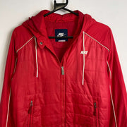 Red Nike Padded Jacket 2000s Small Womens