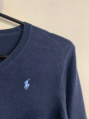 Navy Ralph Lauren V-neck Jumper Women's Medium