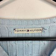Light Blue Tommy Hilfiger Cable Knit Sweater Women's Large