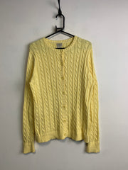 Yellow L.L. Bean Crew-neck Cardigan Women's Large