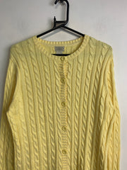 Yellow L.L. Bean Crew-neck Cardigan Women's Large