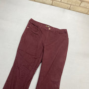 Maroon Lee Straight Leg Slim Jeans W34