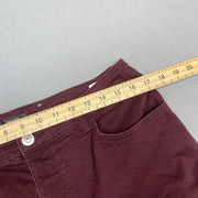 Maroon Lee Straight Leg Slim Jeans W34