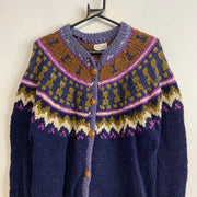 Purple Chunky Knit Sweater Women's Small