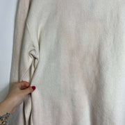Vintage Fila Button Down Sweatshirt Fleece Large White