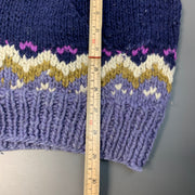 Purple Chunky Knit Sweater Women's Small