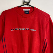 Vintage Red Umbro Sweatshirt Youths 11-12