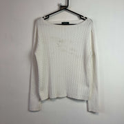 White Ralph Lauren Cable Knit Sweater Women's Large