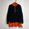 Vintage 90s Reebok Black Orange Half Zip Fleece Large