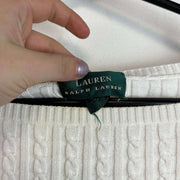 White Ralph Lauren Cable Knit Sweater Women's Large