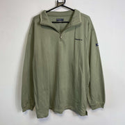 Vintage Green Reebok Quarter Zip Sweatshirt Medium