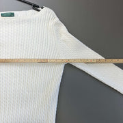 White Ralph Lauren Cable Knit Sweater Women's Large