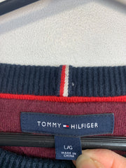 Burgundy Tommy Hilfiger Logo Sweater Men's Large