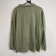 Vintage Green Reebok Quarter Zip Sweatshirt Medium