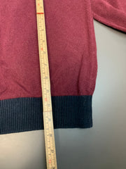 Burgundy Tommy Hilfiger Logo Sweater Men's Large