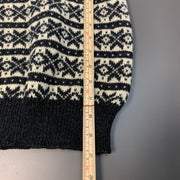 Cream and Black Knitwear Sweater Men's XL