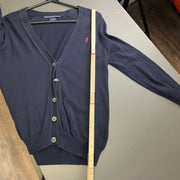 Vintage Navy Polo Ralph Lauren Cardigan Jumper Women's Medium