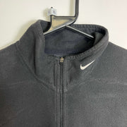 Vintage 90s Black Neck Swoosh Nike Quarter Zip Fleece XL