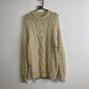 Cream Chunky Knit Sweater Women's Large