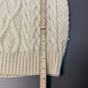 Cream Chunky Knit Sweater Women's Large